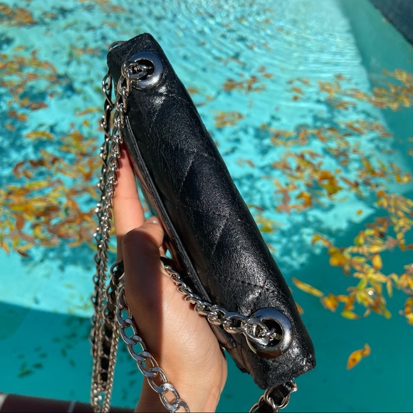 COPY - Chanel Matelassé Flap Wallet on Double Chain/w Silver Fixtures & Dust Bag - Picture 14 of 16